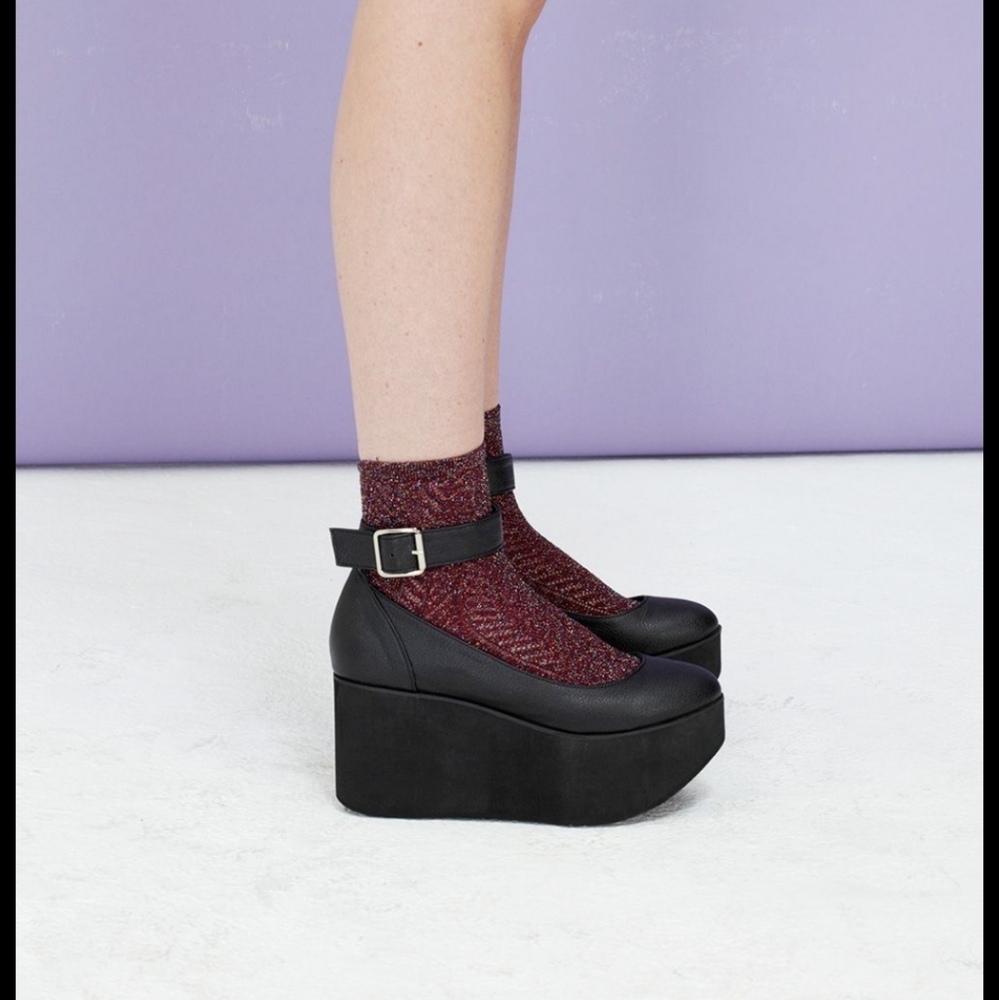 The Whitepepper vegan leather platform mary janes